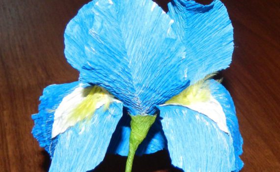 Ирисы из бумаги с конфетами своими руками